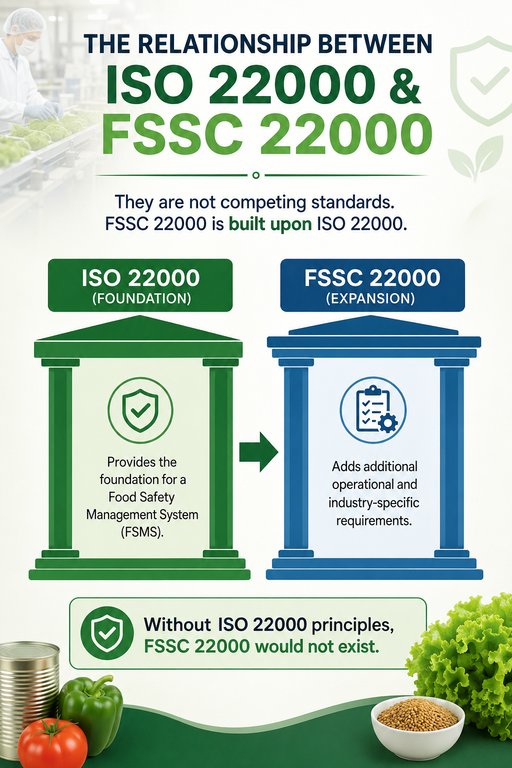 The relationship between ISO 22000 and FSSC 22000