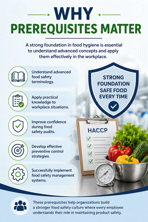 Prerequisites for Advanced food hygiene certification