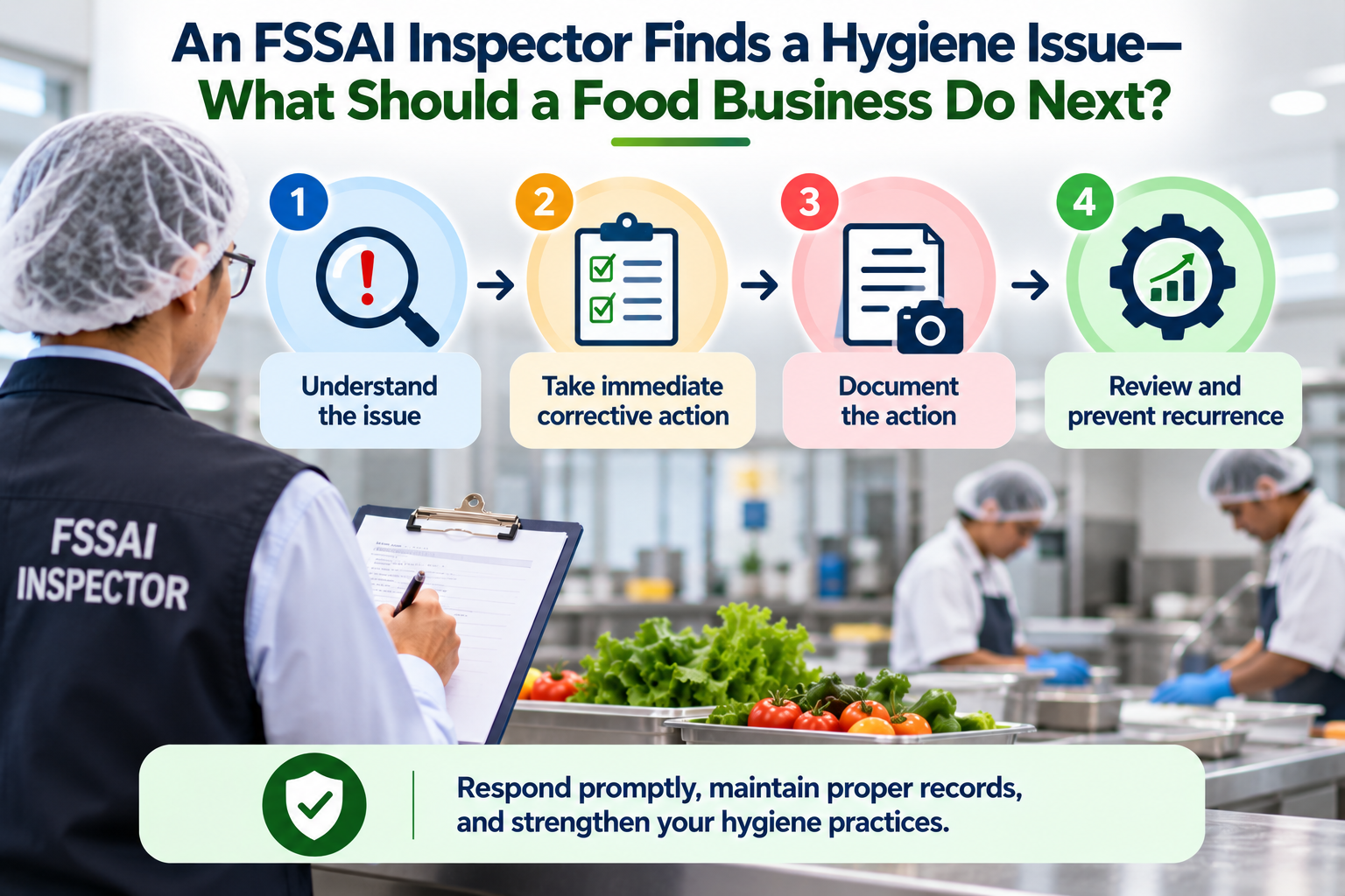 An FSSAI Inspector Finds a Hygiene Issue—What Should a Food Business Do Next?